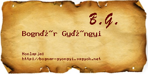 Bognár Gyöngyi névjegykártya